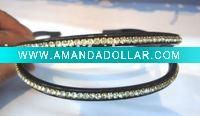 Wholesale plastic head band / hair band with resin stones