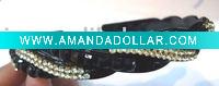 Wholesale plastic head band / hair band with resin stones