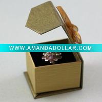 Wholesale Ring boxes with bow on the top and magnetic flap closure