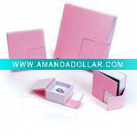 Wholesale Pink jewelry box set with polka dots pattern and magnetic closure