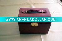 rectangular pink jewelry box