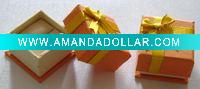 yellow cardboard paper ring box