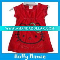 Wholesale girl's long style t shirt