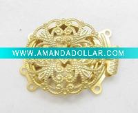 Wholesale Fashion 4 Hole Brass Box Clasps jewelry Findings
