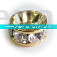 Wholesale rhinestone roundel spacer rings
