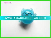 Wholesale handmade colored glass pendant with the shape of cat blue color