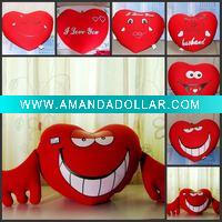 Wholesale Stuffed Heart Toy/Soft Toys/Plush Stuffed Foam Toys/Valentine 's day Gift/Back Block
