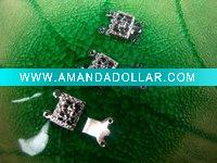 Wholesale 400pcs/lot white gold plated bails jewelry accessory findings chain conector cord end