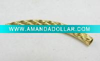 Wholesale Round Brass Engraved Curved Tube Components Fashion Jewelry Accessories