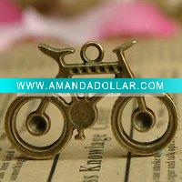 Wholesale Tibetan antique Brass Bike charms pendants TS13009-4