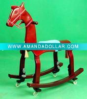 wooden rocking horse