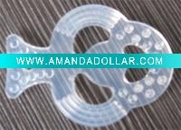 Wholesale soft silicone baby teething ring / baby silicone teethers / water baby teether / transparent silicone teether