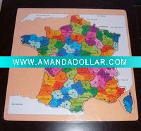 Wooden French Map Puzzle