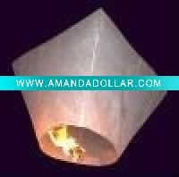 Wholesale white sky lantern with coniform shape