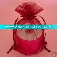 Wholesale 15X18CM wine red pouch Organza Gift Bags Wedding favors