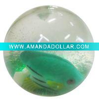 Crystal glitter bounce ball