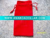 Wholesale promotional velvet bag with hotstamping for jewelry