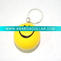 Wholesale pu ball KEYCHAIN with logo