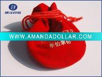 velvet jewelry bag with logo