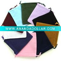 Wholesale color drawstring velvet pouches