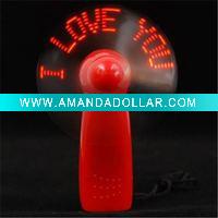 led mini fan with english words