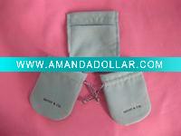 Suede drawstring pouch