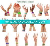 Wholesale kids bracelet toys hollow silicone bracelet