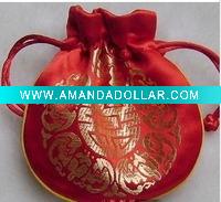 Wholesale Red color jewelry bag 50pcs