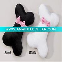 Wholesale black and white bones pet toys
