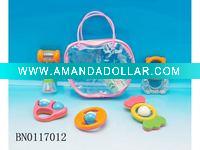 Wholesale baby rattle set,baby toys,baby bell(5pcs)
