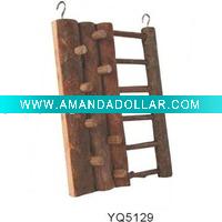 Wholesale hamster / rat bridge of natural wood with bark