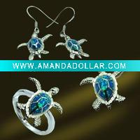 Wholesale 2011 Latest Fashion 925 sterling silver ring with opal With Many Color