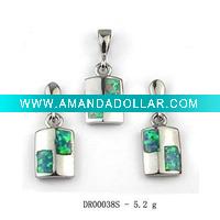 Wholesale wholesale 925 sterling silver opal jewelry DR00038S Accept PayPal