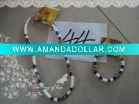 shell necklace and bracelet