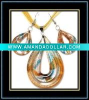 Wholesale murano glass jewelry set