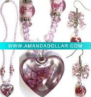 Wholesale murano glass jewelry set