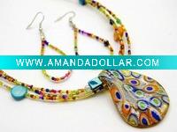 Wholesale murano glass jewelry set
