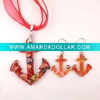 Wholesale Lampwork Murano Glass Jewelry Set