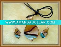 Wholesale fahion murano glass jewelry set