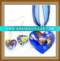 Wholesale fashion murano glass jewelry set