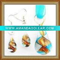 Wholesale fashion murano glass jewelry set