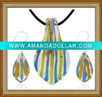 Wholesale fashion glass jewelry set