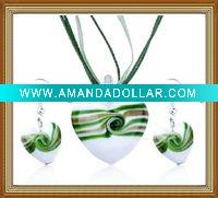 Wholesale fashion glass jewelry set