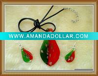 Wholesale fahion murano glass jewelry set