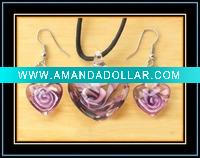 murano glass jewelry set