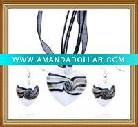 Wholesale fashion glass jewelry set