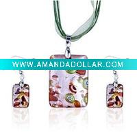 Wholesale murano glass jewelry set