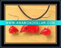 Wholesale new murano glass necklace and earrings set