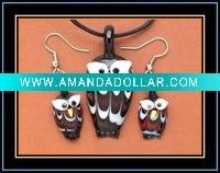 Wholesale new murano glass necklace and earrings set