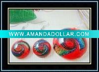 Wholesale fashion lampwork glass jewelry set
